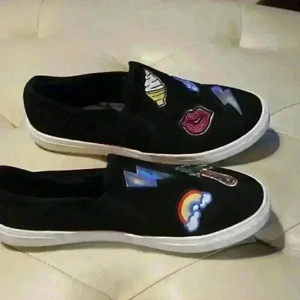 Steve Madden Madden Girl canvas shoe sz 10 - Picture 3 of 6